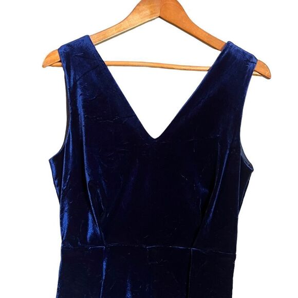 NWT! Topshop blue velvet romper. Size 6 - Picture 3 of 14